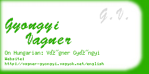 gyongyi vagner business card